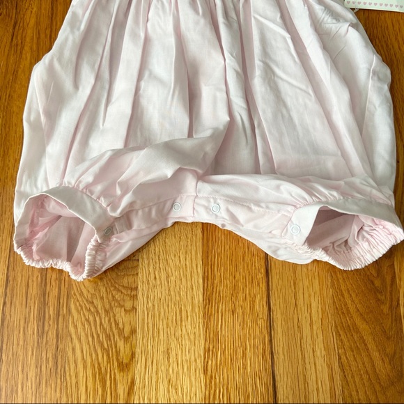 🔴SOLD Samara Girls One-Piece Bubble Romper Smocked Roses - Picture 3 of 6